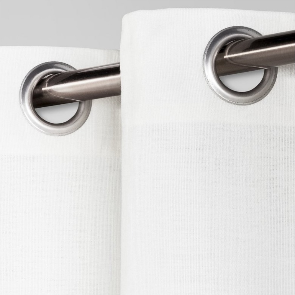 Threshold - Light Filtering Solid Window Curtain Panel Natural White 54” x 84”